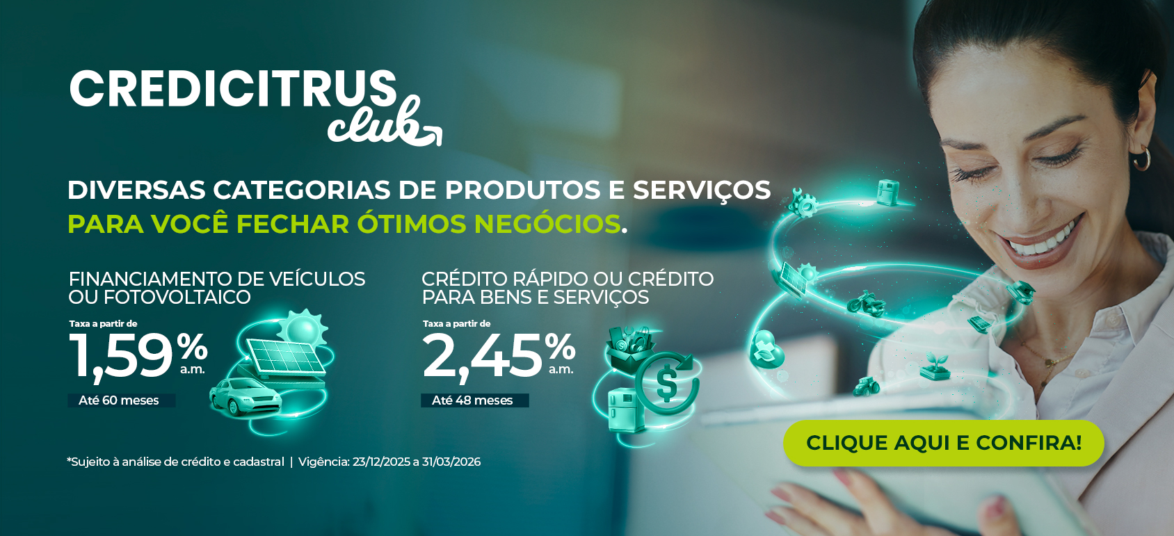Credicitrus Club - Taxas prorrogadas