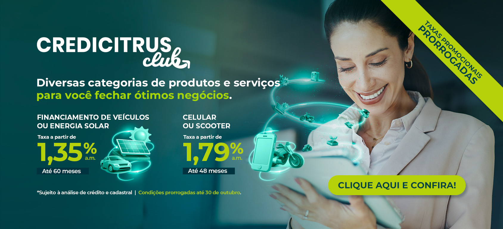 CREDICITRUS CLUB  TAXAS PRORROGADAS Até 30-10